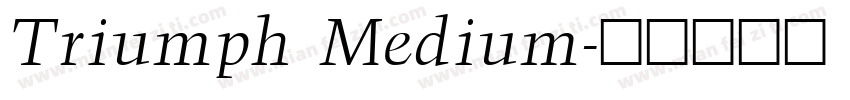 Triumph Medium字体转换
